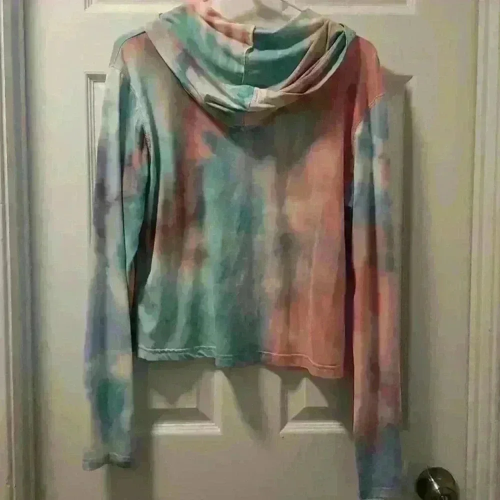 Tie dye women's workout long sleeve top.Sz lg by Athletex. - Picture 2 of 3